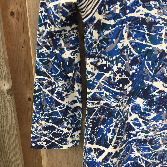 BCBGMaxAzria blue white stretchy dress - size XS - Picture 3 of 7